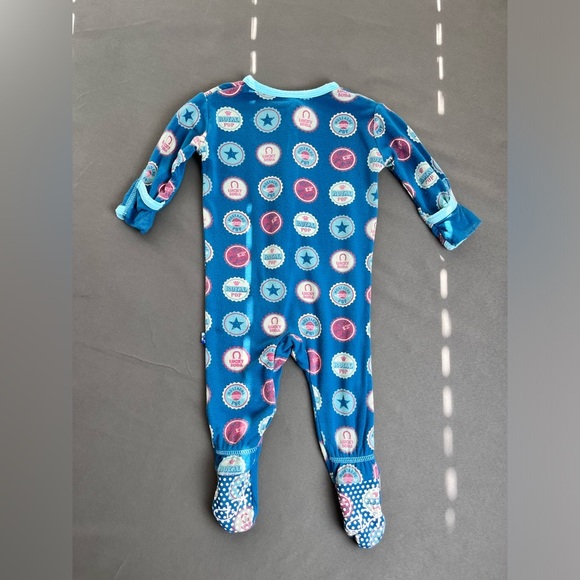 Kickee Pants Soda Pop Caps Footie Sz 0-3 Months - Picture 7 of 10